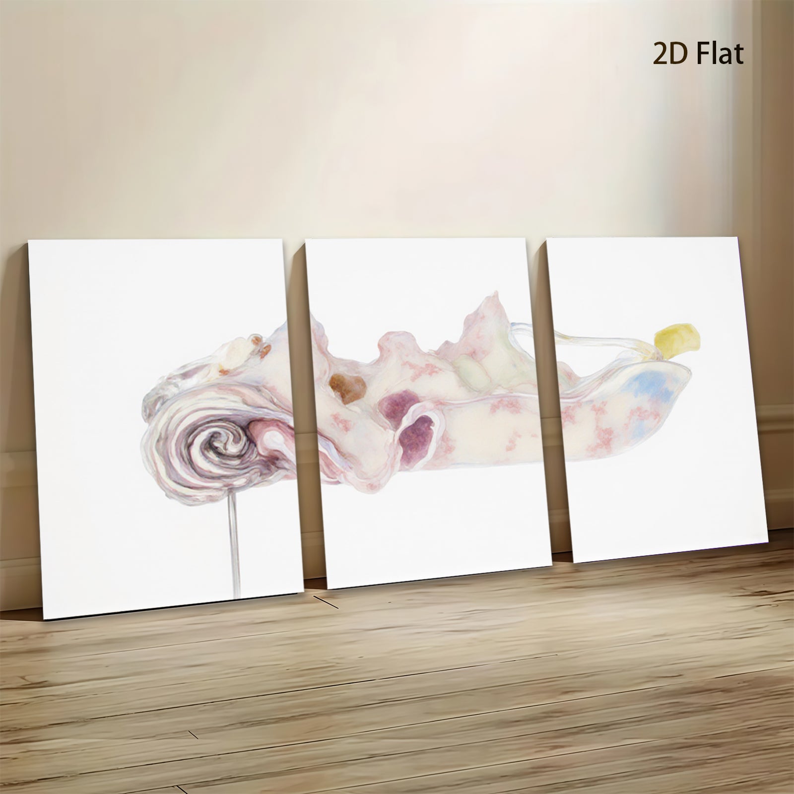 2D flat 1pc abstract floral botanical wall art canvas print living room bedroom home decor farmhouse style modern minimalist gallery wrapped