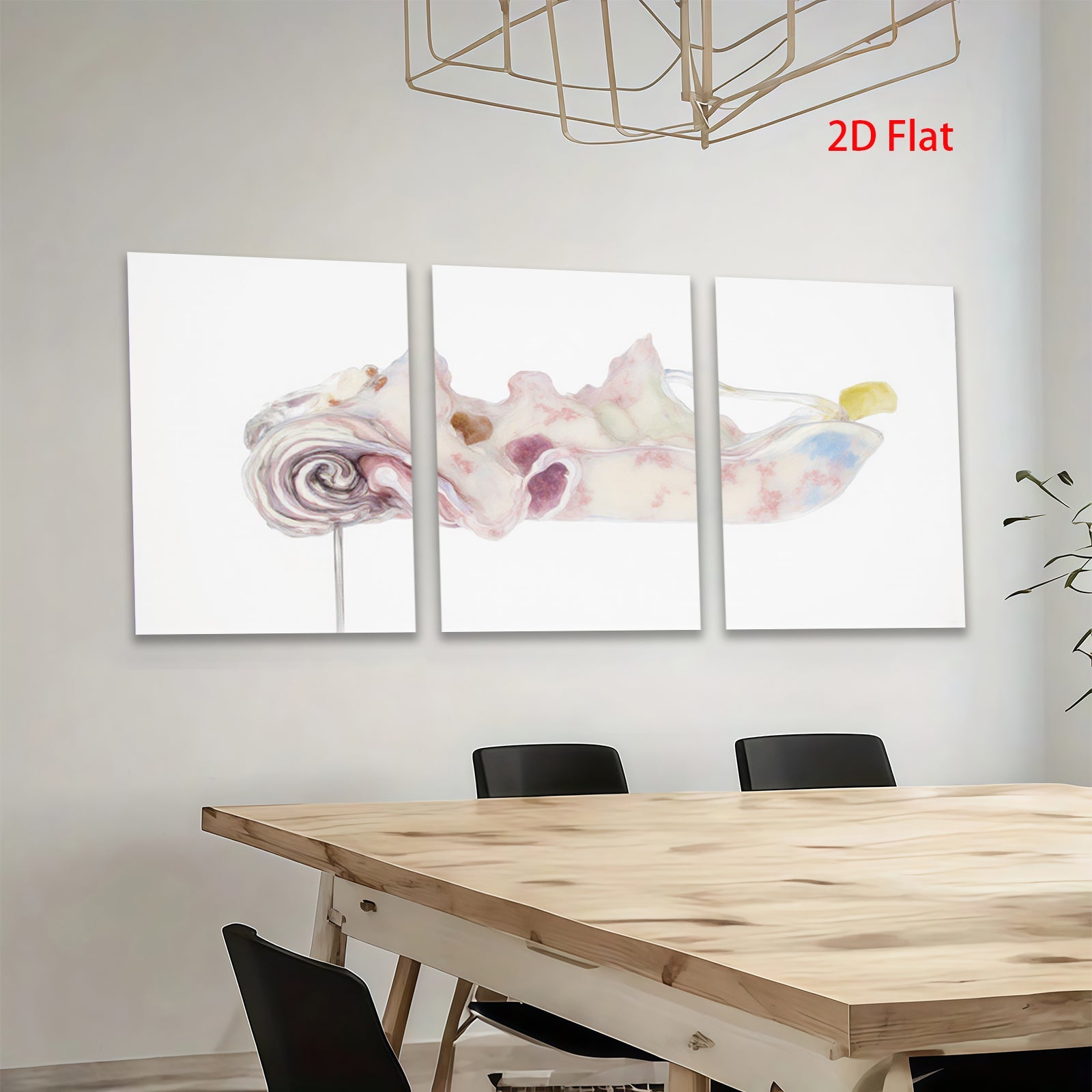 2D flat 1pc abstract floral botanical wall art canvas print living room bedroom home decor farmhouse style modern minimalist gallery wrapped