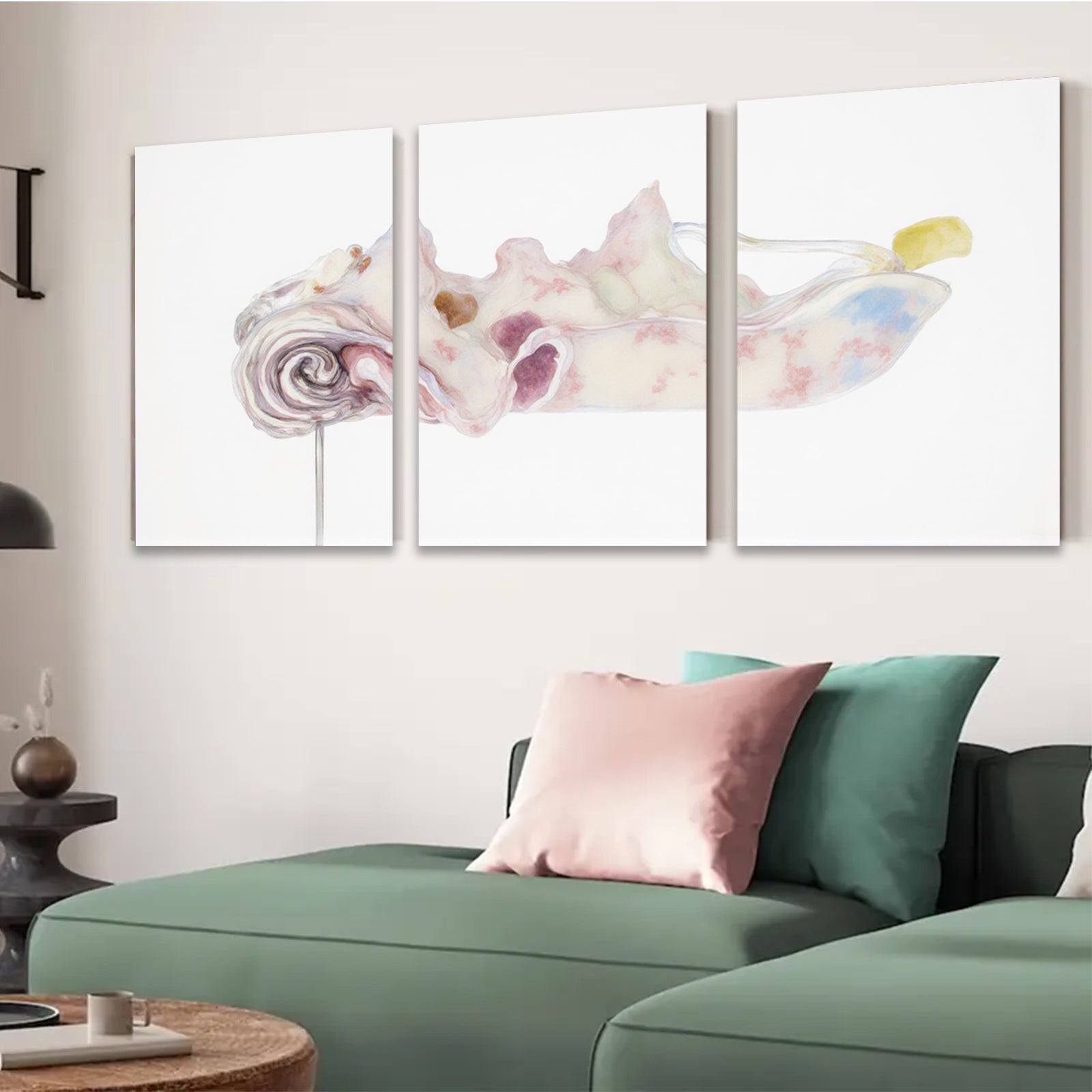 2D flat 1pc abstract floral botanical wall art canvas print living room bedroom home decor farmhouse style modern minimalist gallery wrapped