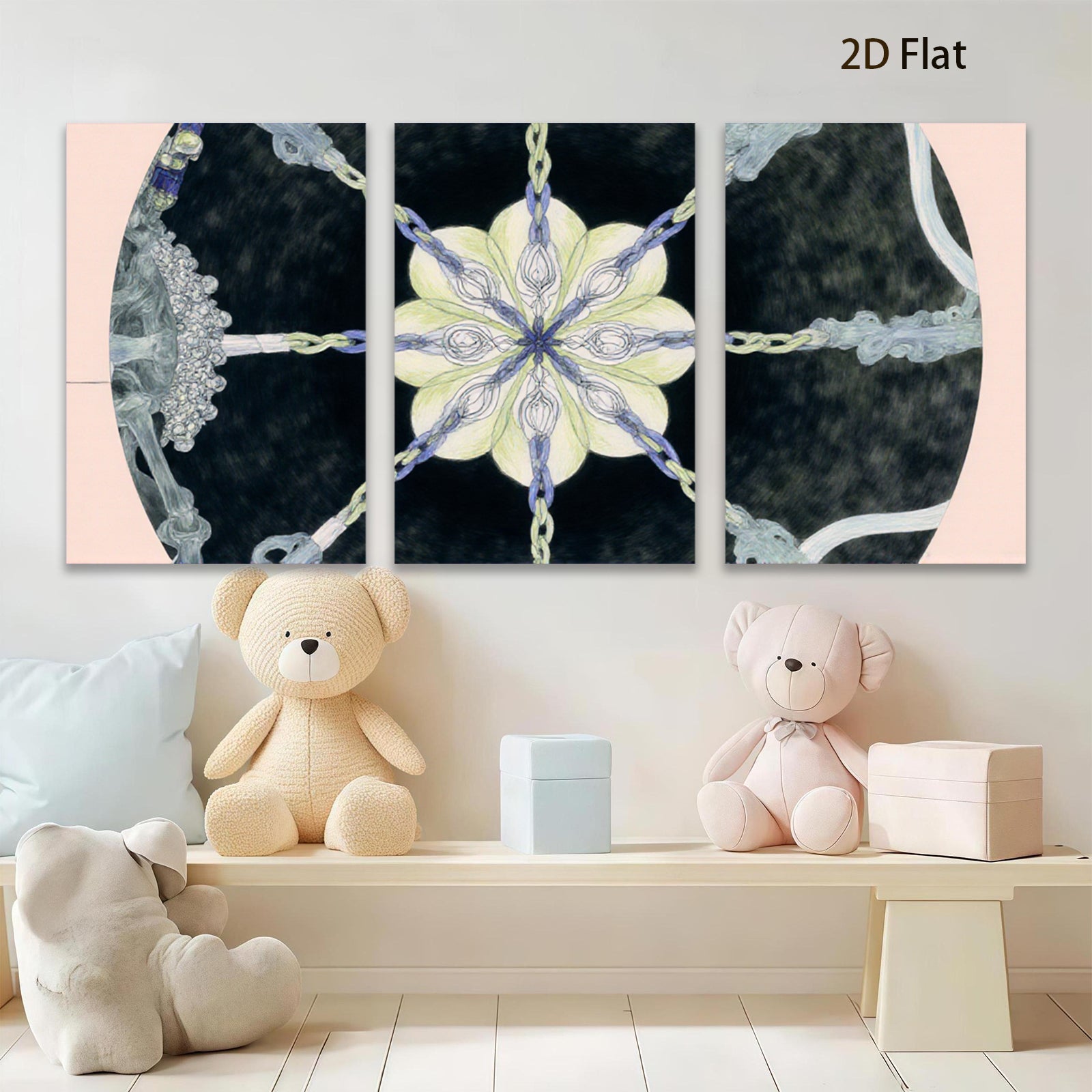 2D flat 1pc abstract floral botanical wall art for living room bedroom home decor farmhouse style gallery wrapped canvas prints modern minimalist aesthetic