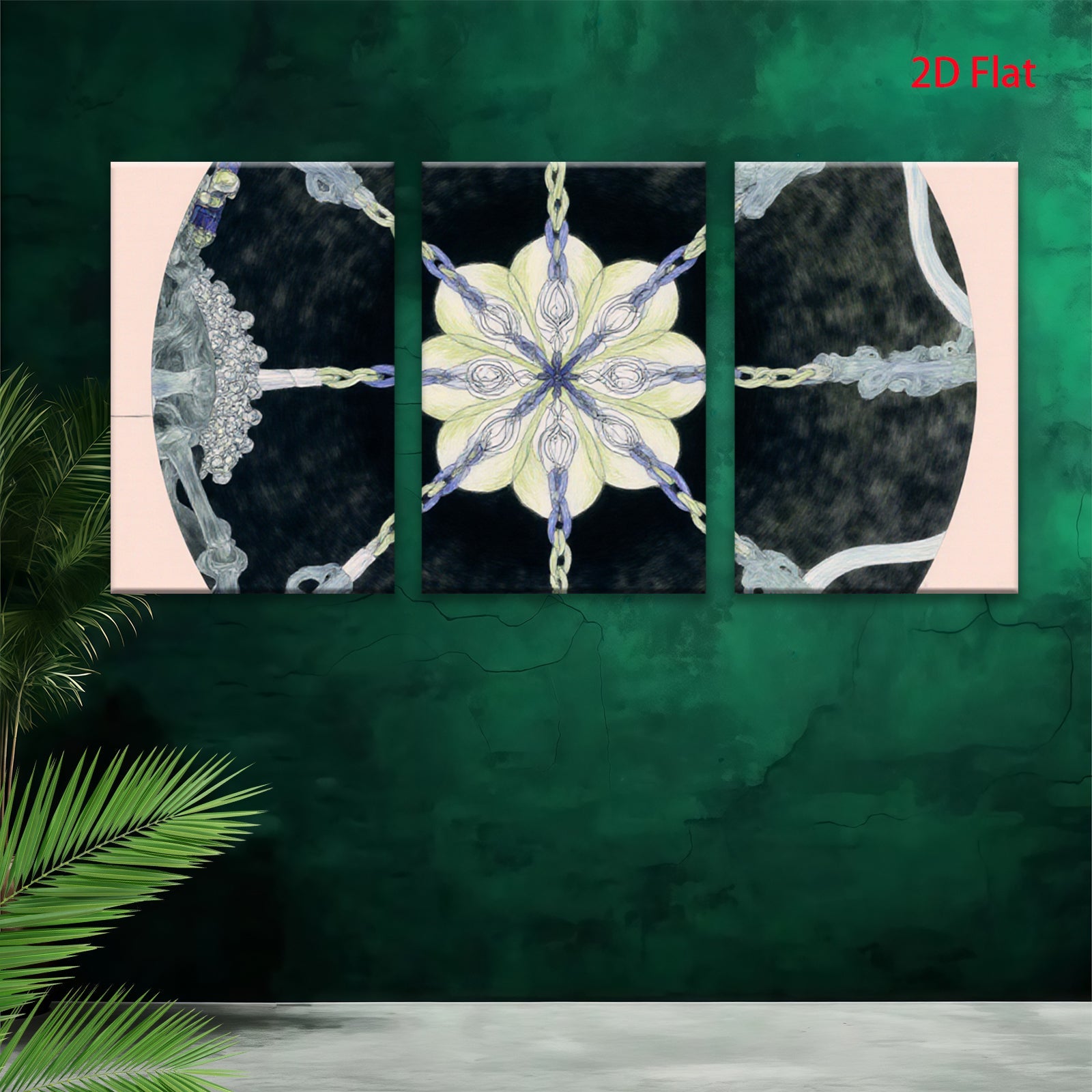 2D flat 1pc abstract floral botanical wall art for living room bedroom home decor farmhouse style gallery wrapped canvas prints modern minimalist aesthetic