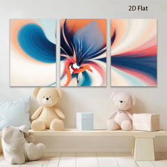 2D flat 1pc abstract floral explosion vibrant wall art modern farmhouse living room bedroom decor gallery wrapped canvas prints statement piece cozy home refresh