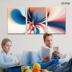 2D flat 1pc abstract floral explosion vibrant wall art modern farmhouse living room bedroom decor gallery wrapped canvas prints statement piece cozy home refresh