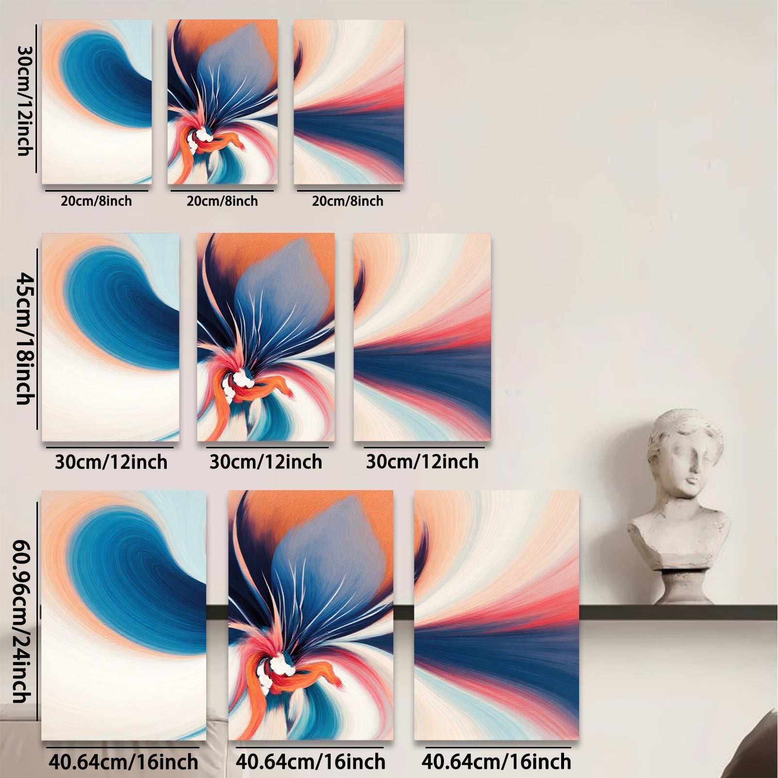 2D flat 1pc abstract floral explosion vibrant wall art modern farmhouse living room bedroom decor gallery wrapped canvas prints statement piece cozy home refresh
