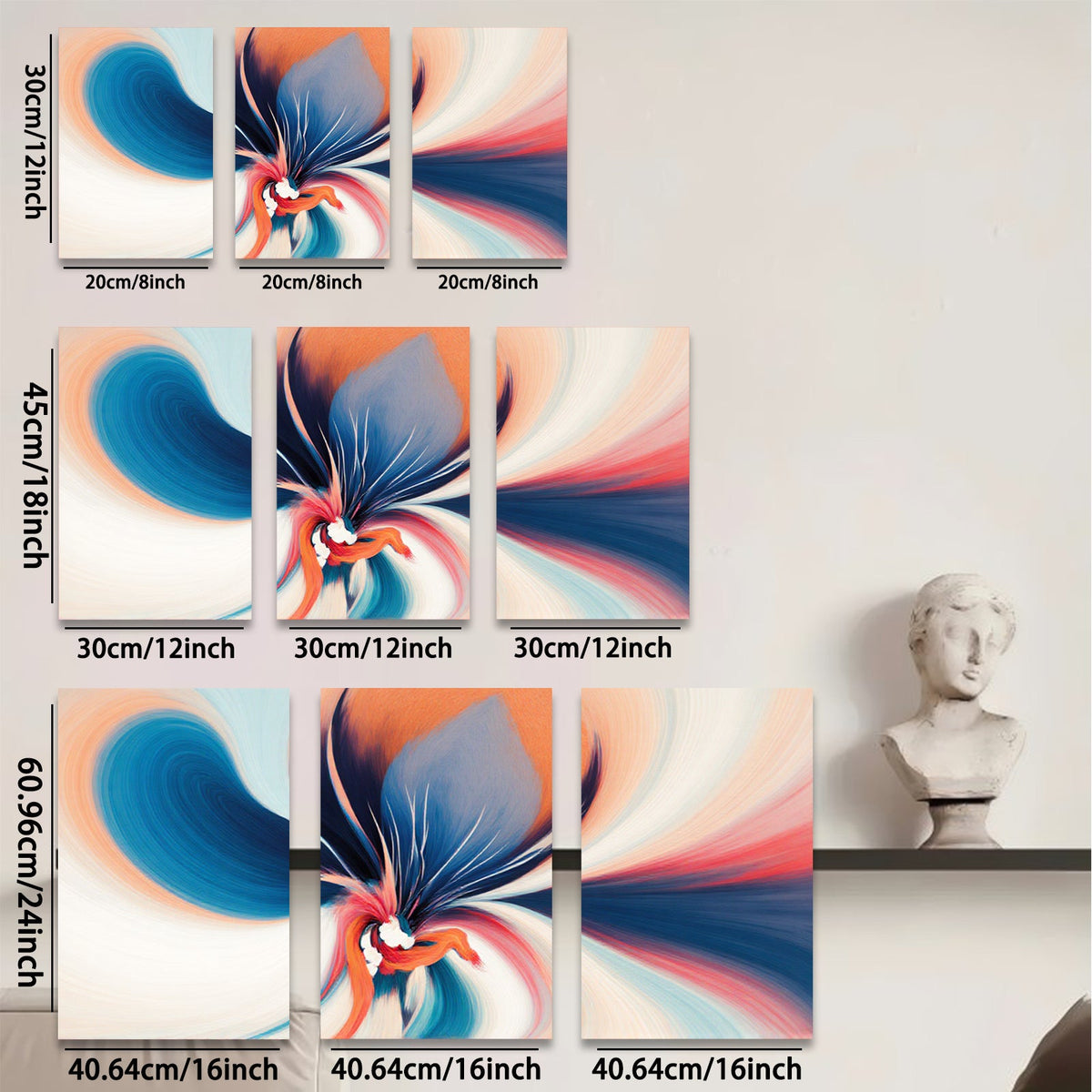 2D flat 1pc abstract floral explosion vibrant wall art modern farmhouse living room bedroom decor gallery wrapped canvas prints statement piece cozy home refresh