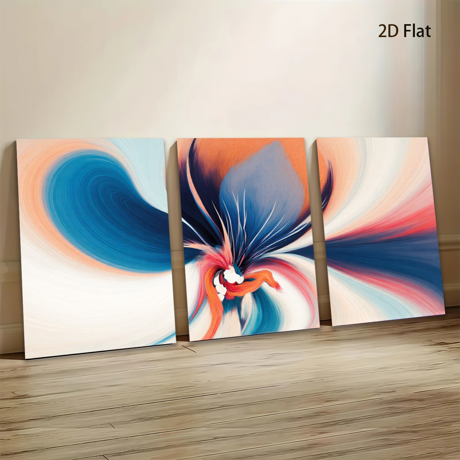 2D flat 1pc abstract floral explosion vibrant wall art modern farmhouse living room bedroom decor gallery wrapped canvas prints statement piece cozy home refresh