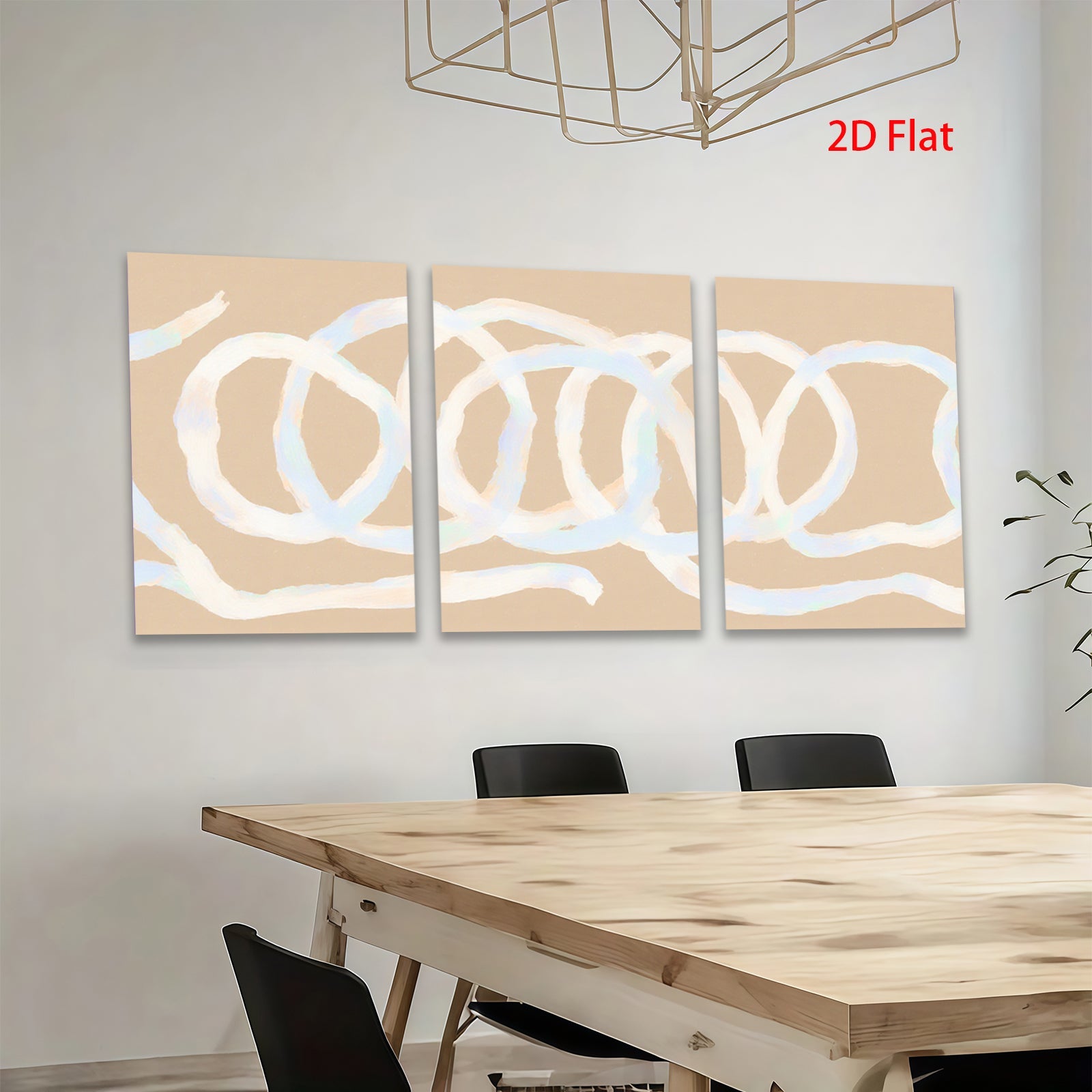 2D flat 1pc abstract flowing lines minimalist wall art canvas prints bedroom living room decor farmhouse style modern gallery wrapped timeless elegance