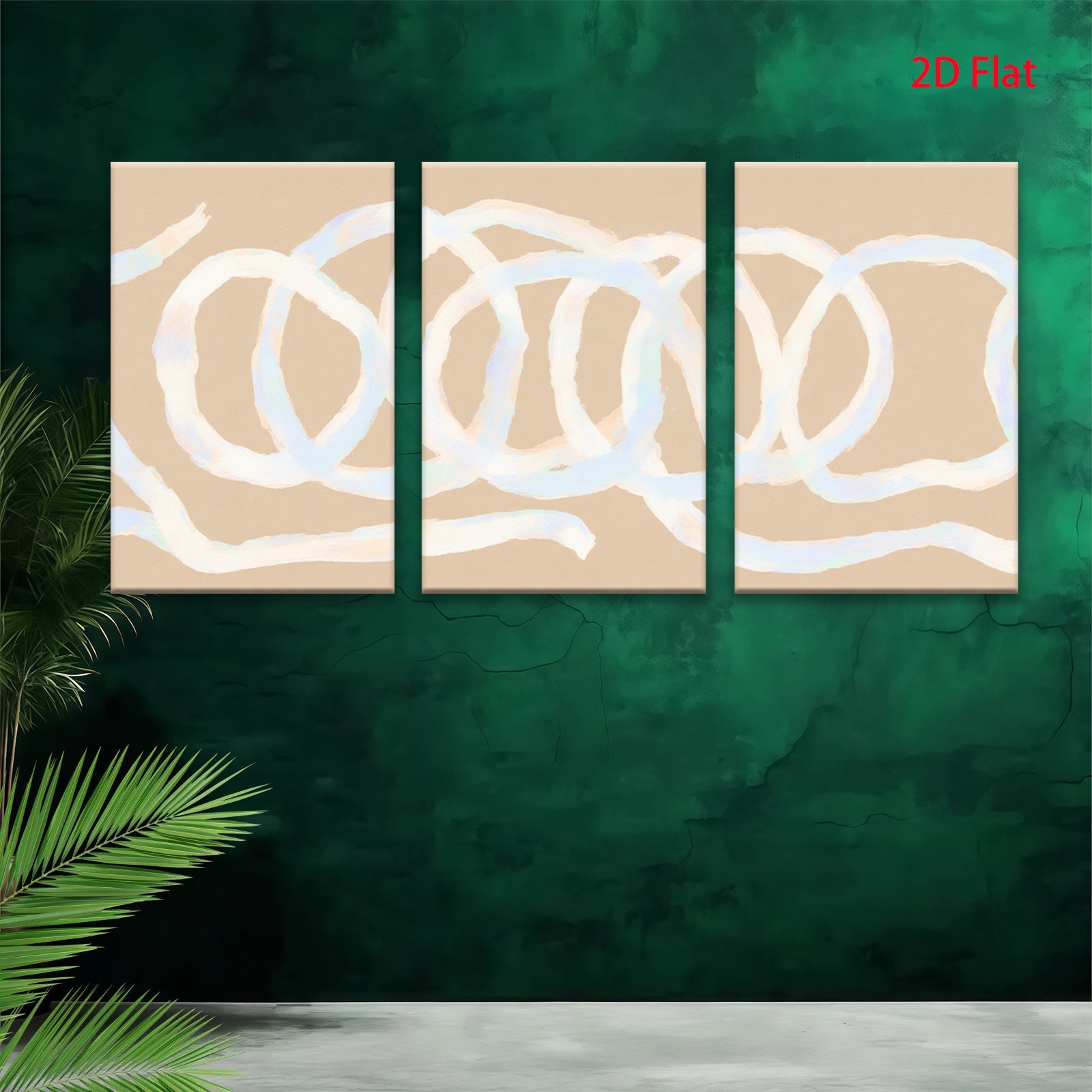 2D flat 1pc abstract flowing lines minimalist wall art canvas prints bedroom living room decor farmhouse style modern gallery wrapped timeless elegance