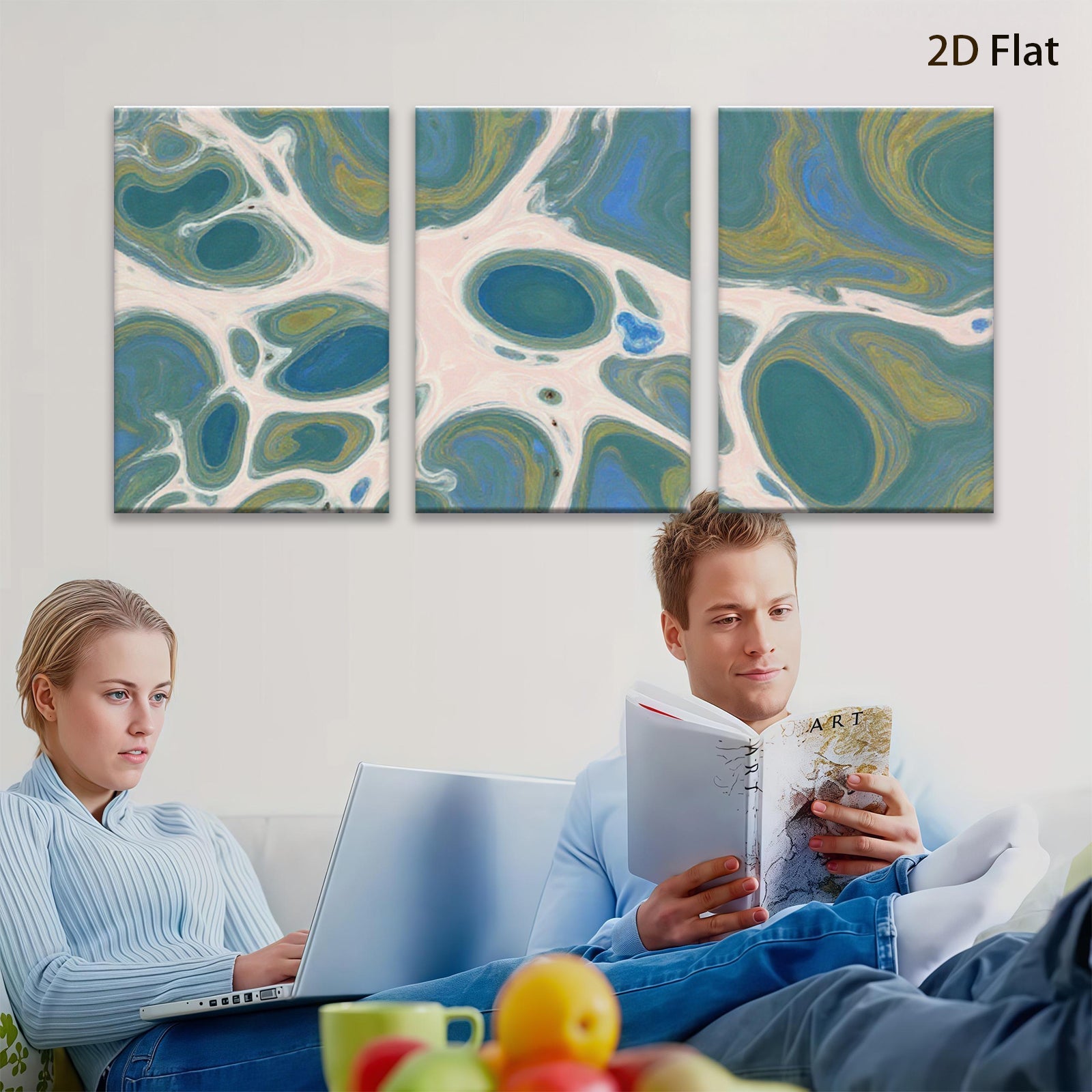 2D flat 1pc abstract fluid art modern wall decor for living room bedroom office gallery wrapped canvas prints farmhouse style botanical accent piece trending now timeless design