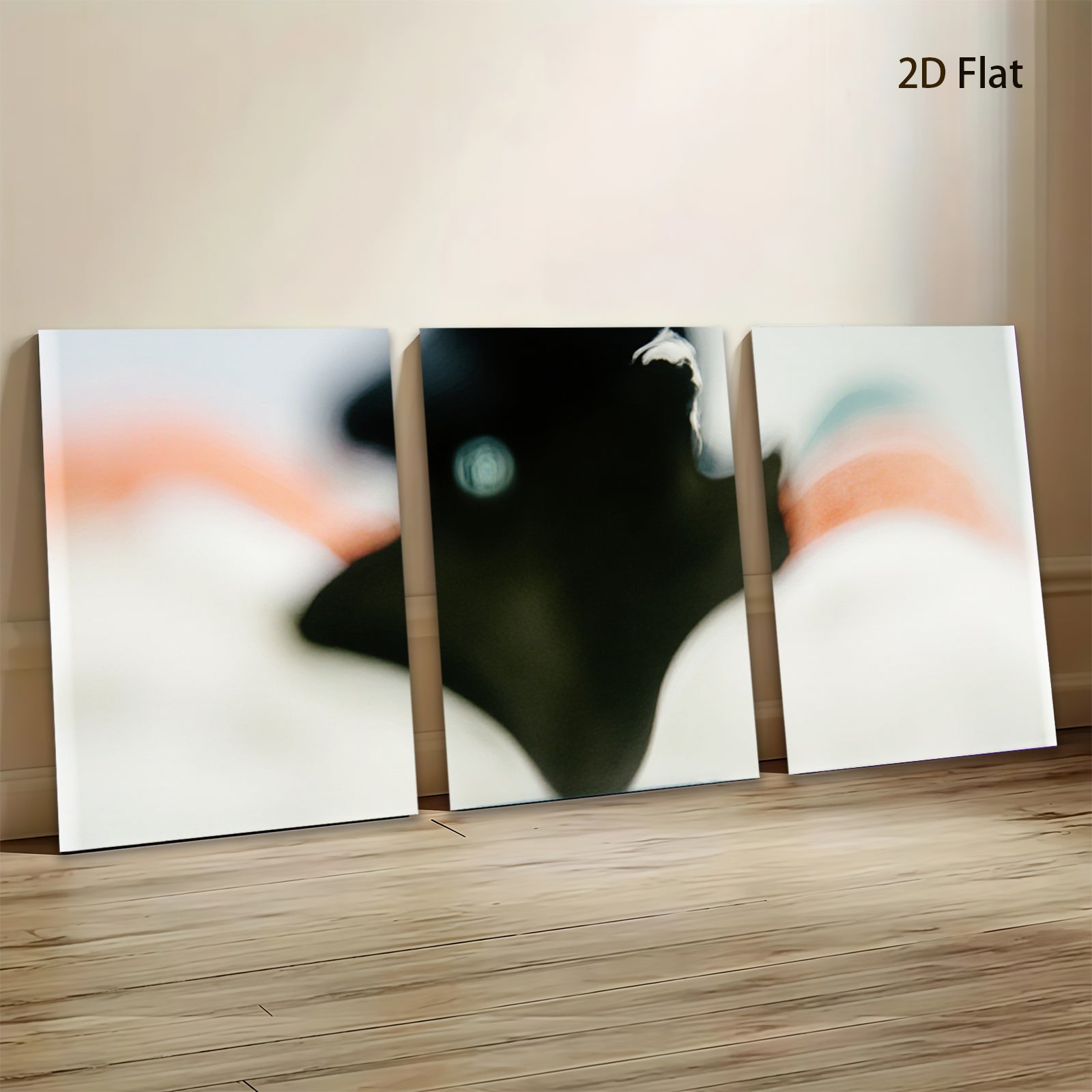 2D flat 1pc abstract fluid art modern wall decor minimalist canvas print for living room bedroom office farmhouse style gallery wrapped ready to hang oversized statement piece