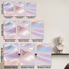 2D flat 1pc abstract fluid art pastel waves dreamy wall decor living room bedroom modern farmhouse gallery wrapped canvas prints oversized statement piece