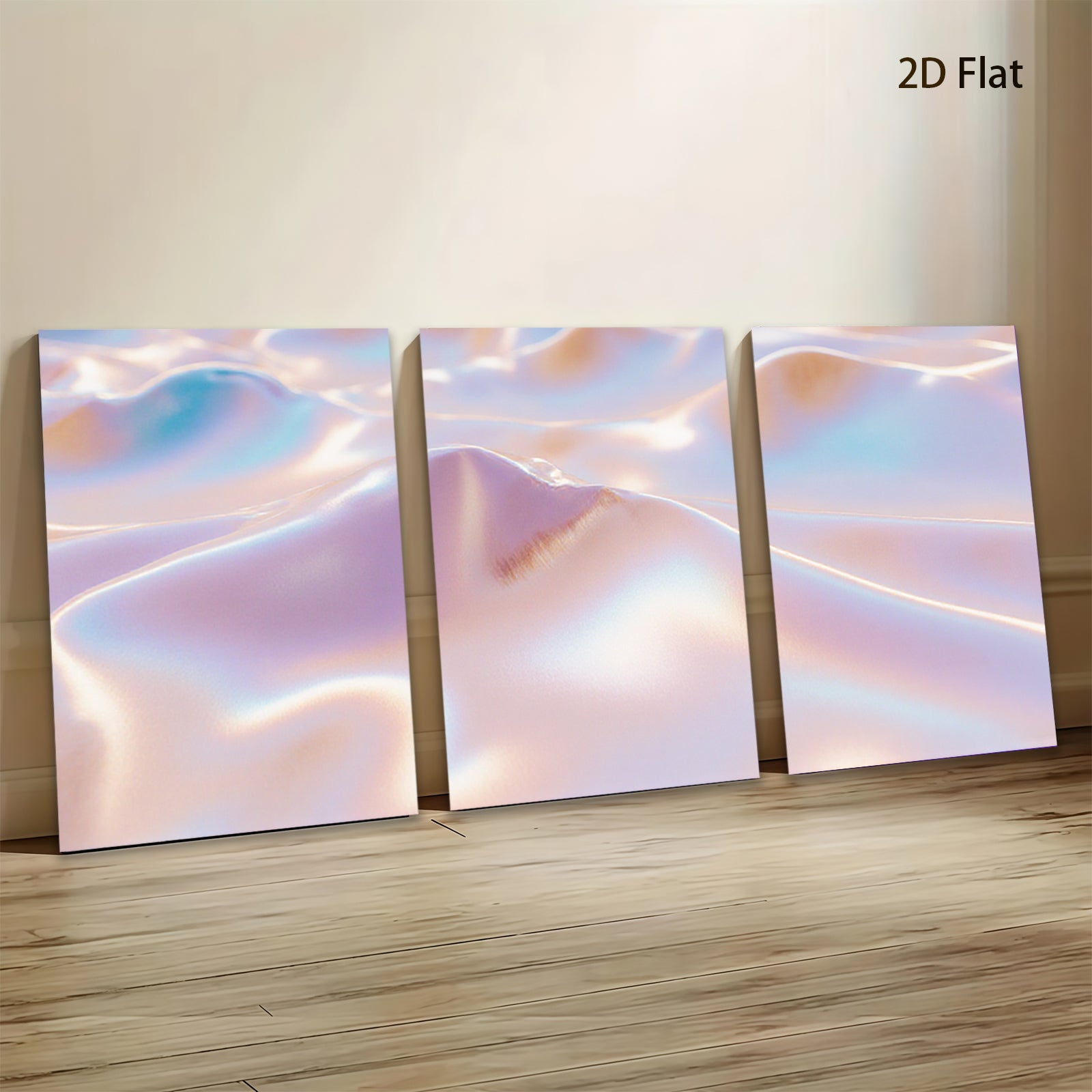 2D flat 1pc abstract fluid art pastel waves dreamy wall decor living room bedroom modern farmhouse gallery wrapped canvas prints oversized statement piece