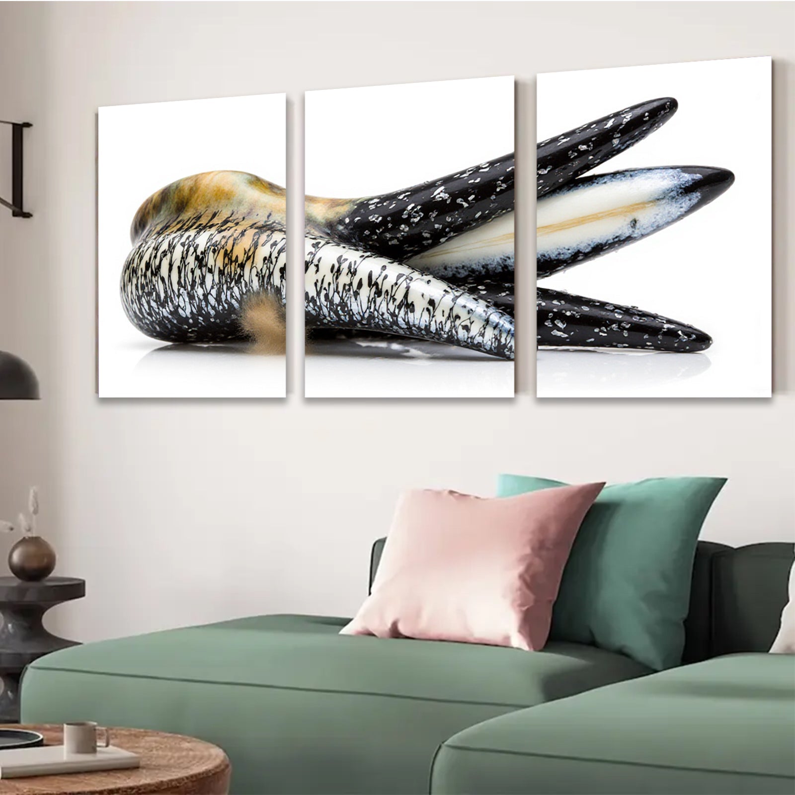2D flat 1pc abstract fluid art swirling colors modern wall decor living room bedroom office gallery wrapped canvas farmhouse style