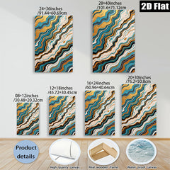 2D flat 1pc abstract fluid gold waves modern wall art living room bedroom home decor gallery wrapped canvas prints oversized statement piece