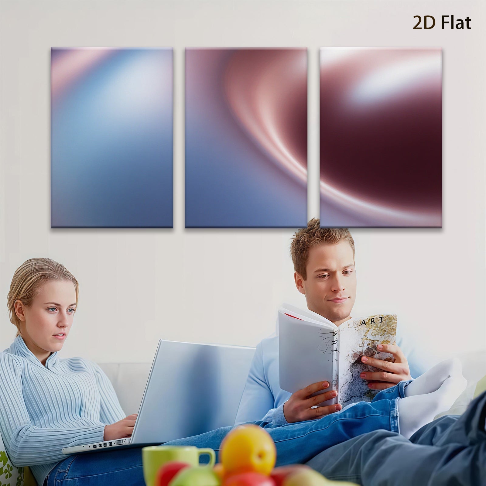 2D flat 1pc abstract fluid swirl modern wall art canvas prints for living room bedroom home decor farmhouse style gallery wrapped ready to hang