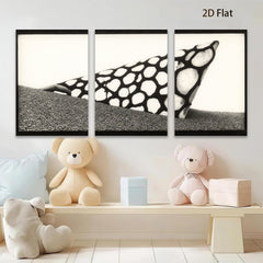 2D flat 1pc abstract geometric black white canvas wall art modern farmhouse living room bedroom decor gallery wrapped ready to hang minimalist