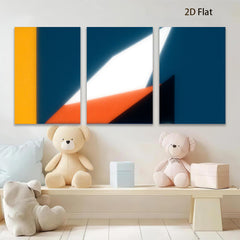 2D flat 1pc abstract geometric canvas wall art modern minimalist decor living room bedroom office farmhouse style gallery wrapped ready to hang large size