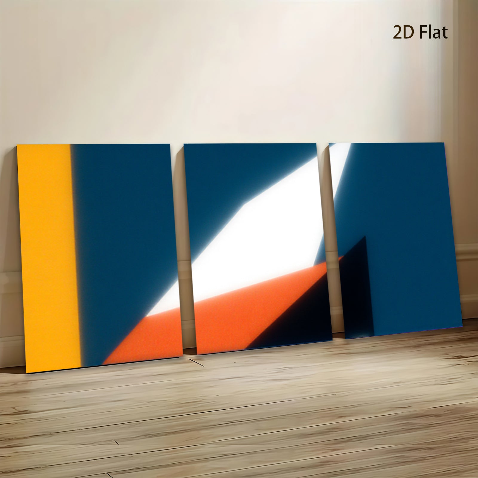 2D flat 1pc abstract geometric canvas wall art modern minimalist decor living room bedroom office farmhouse style gallery wrapped ready to hang large size