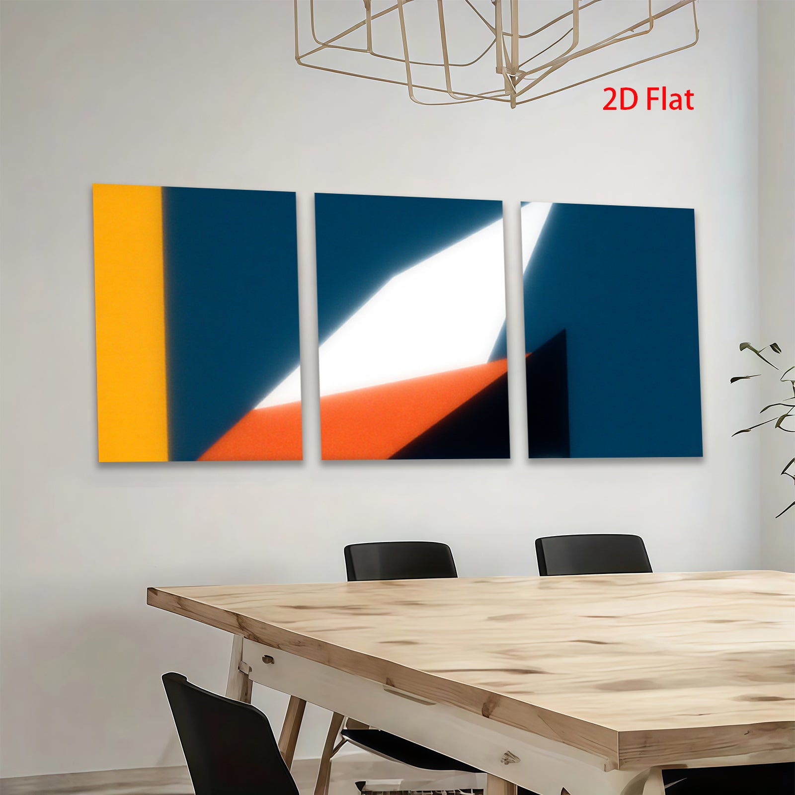 2D flat 1pc abstract geometric canvas wall art modern minimalist decor living room bedroom office farmhouse style gallery wrapped ready to hang large size