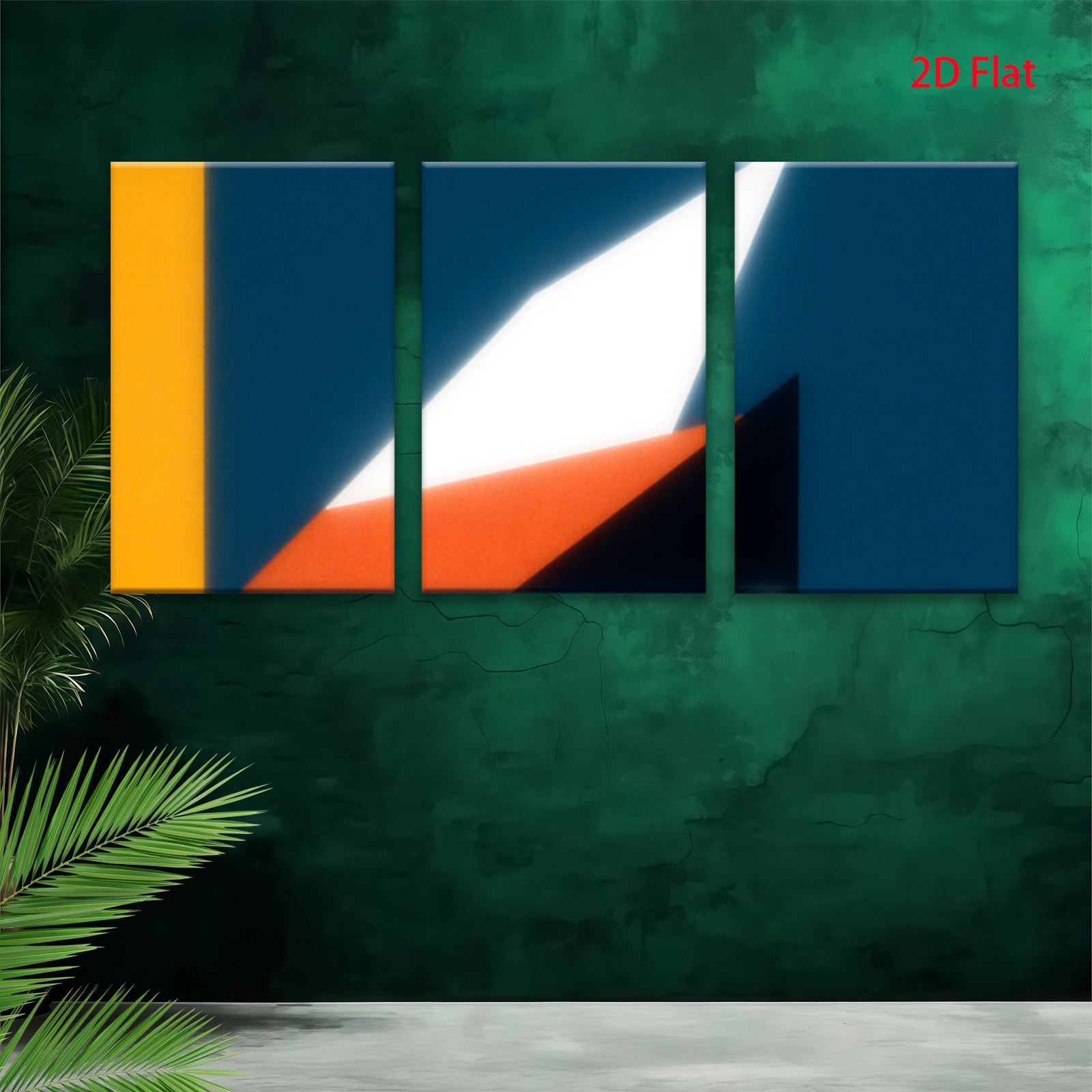 2D flat 1pc abstract geometric canvas wall art modern minimalist decor living room bedroom office farmhouse style gallery wrapped ready to hang large size