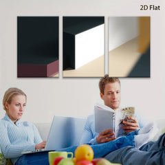 2D flat 1pc abstract geometric canvas wall art modern minimalist decor living room bedroom office farmhouse style gallery wrapped ready to hang