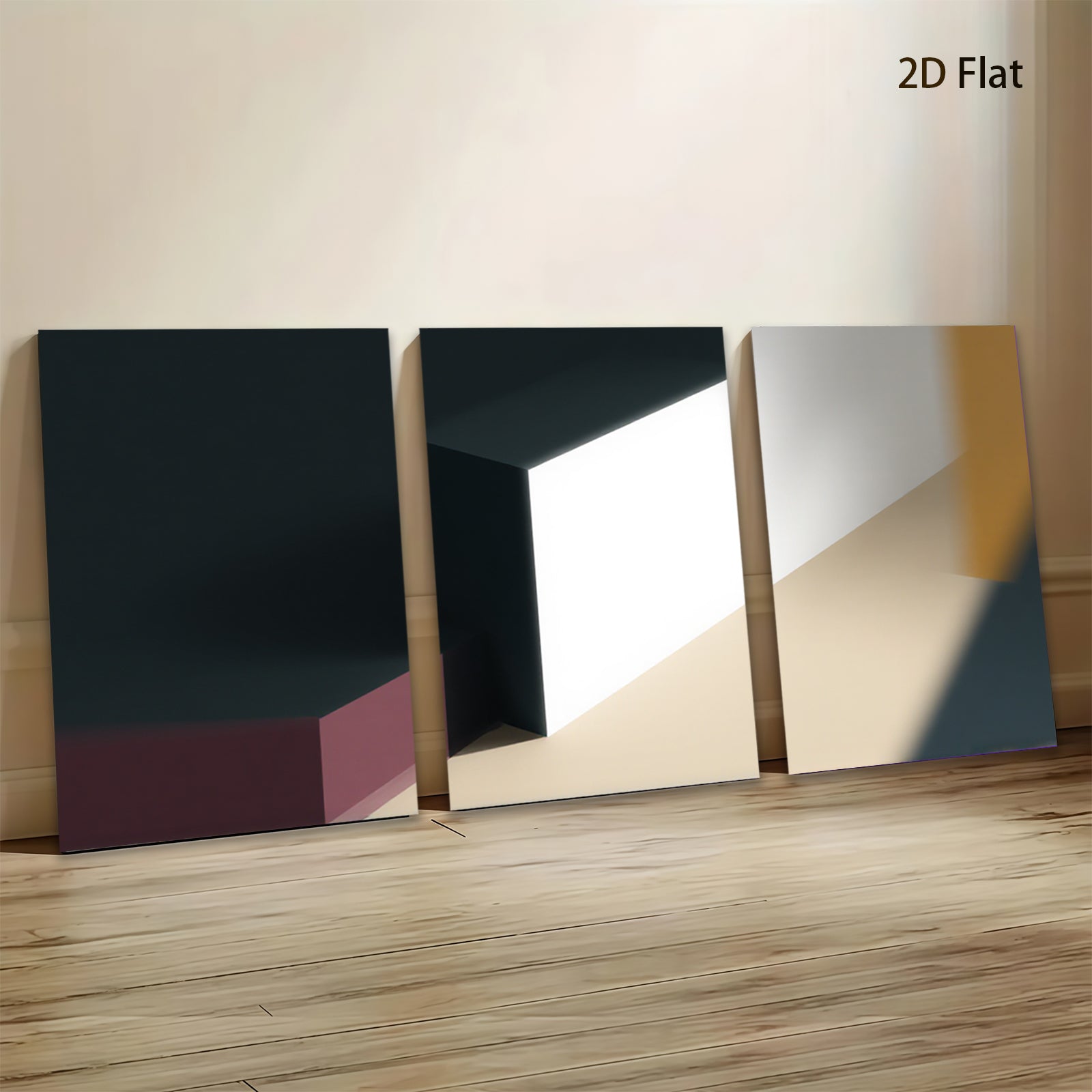 2D flat 1pc abstract geometric canvas wall art modern minimalist decor living room bedroom office farmhouse style gallery wrapped ready to hang