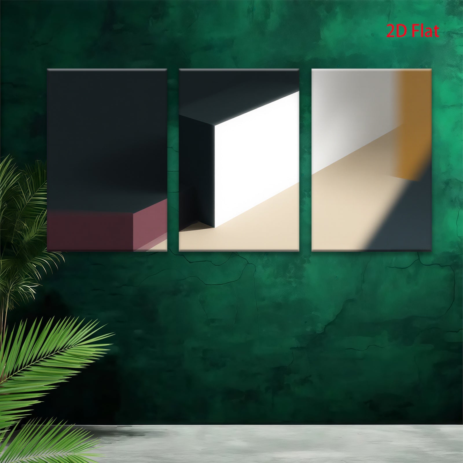 2D flat 1pc abstract geometric canvas wall art modern minimalist decor living room bedroom office farmhouse style gallery wrapped ready to hang