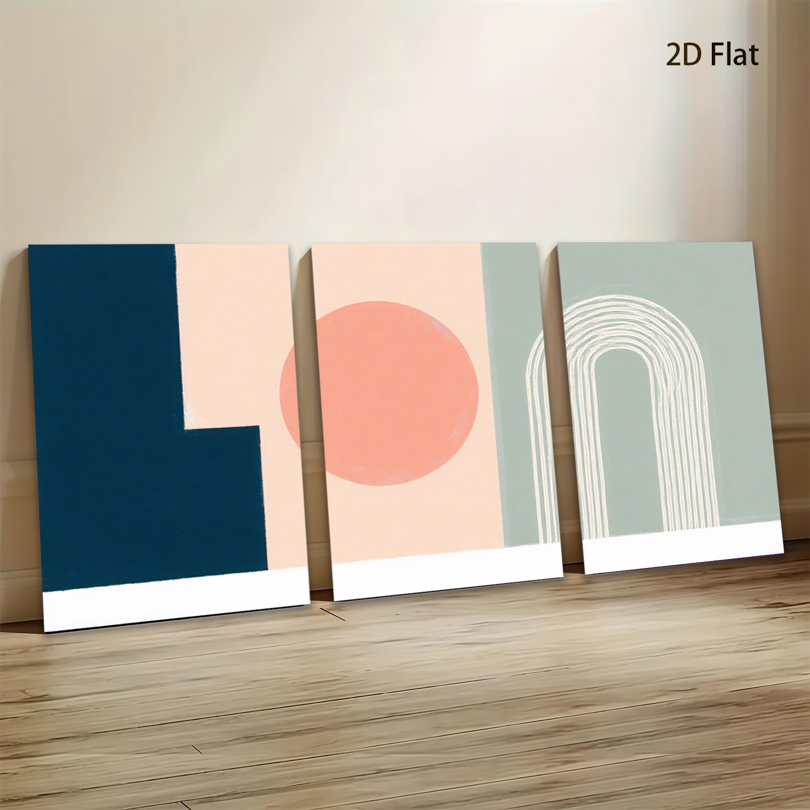 2D flat 1pc abstract geometric canvas wall art modern minimalist home decor living room bedroom office gallery wrapped prints farmhouse style inspirational cozy vibe