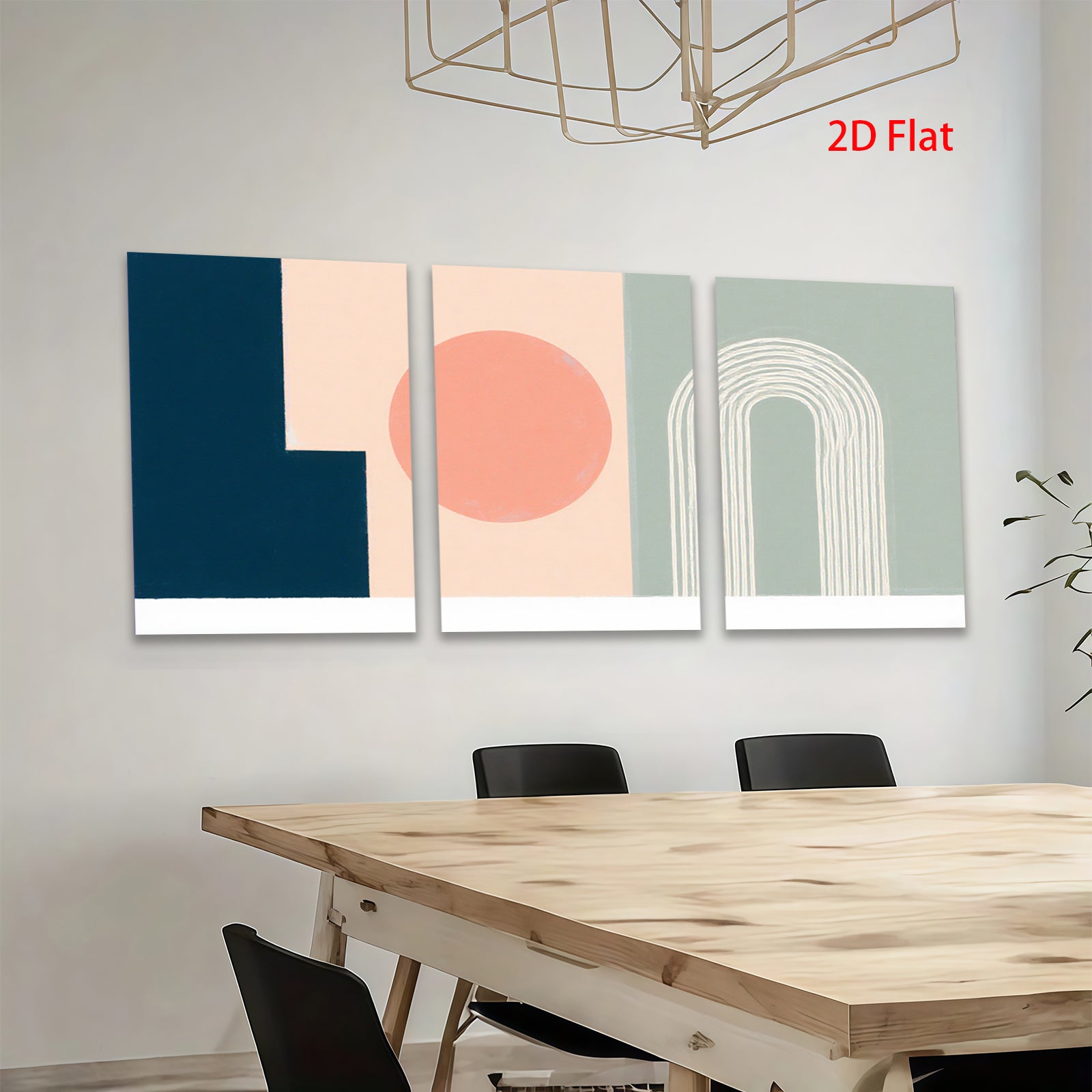 2D flat 1pc abstract geometric canvas wall art modern minimalist home decor living room bedroom office gallery wrapped prints farmhouse style inspirational cozy vibe