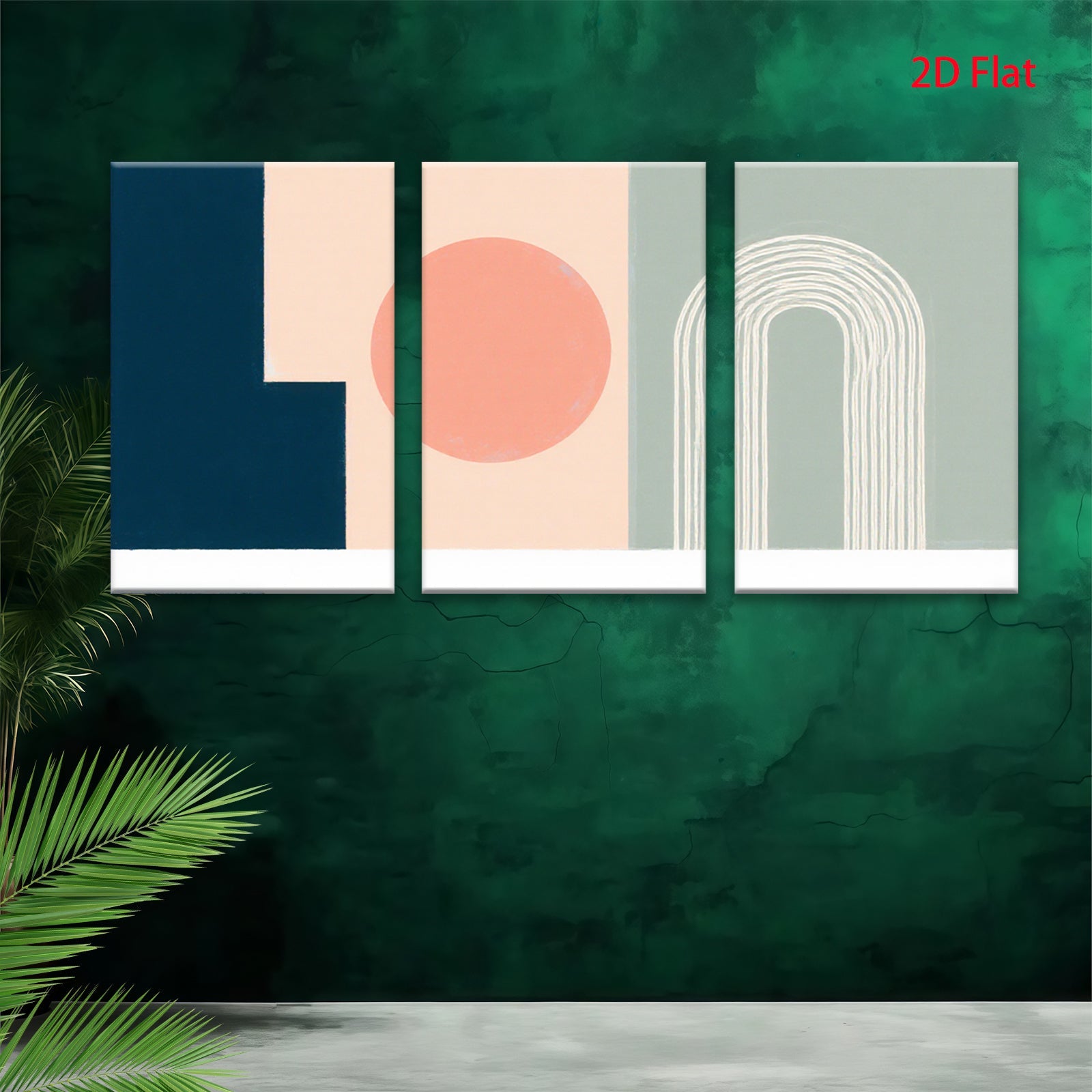 2D flat 1pc abstract geometric canvas wall art modern minimalist home decor living room bedroom office gallery wrapped prints farmhouse style inspirational cozy vibe