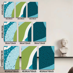 2D flat 1pc abstract geometric circles modern wall art living room bedroom decor farmhouse style canvas prints gallery wrapped ready to hang