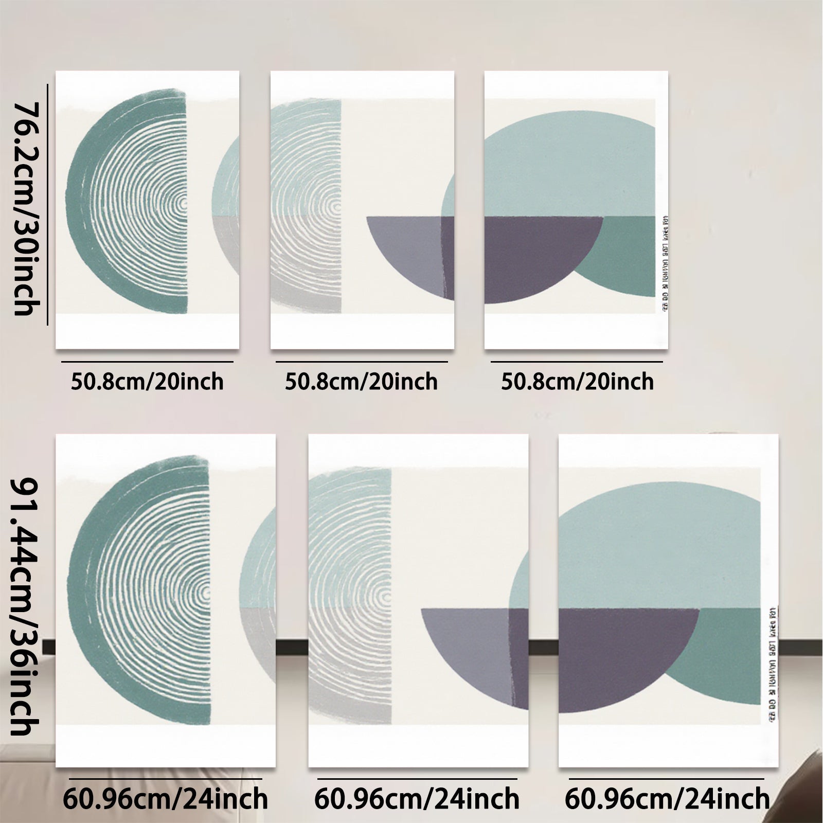 2D flat 1pc abstract geometric circles wall art modern minimalist home decor living room bedroom office gallery wrapped canvas prints farmhouse style