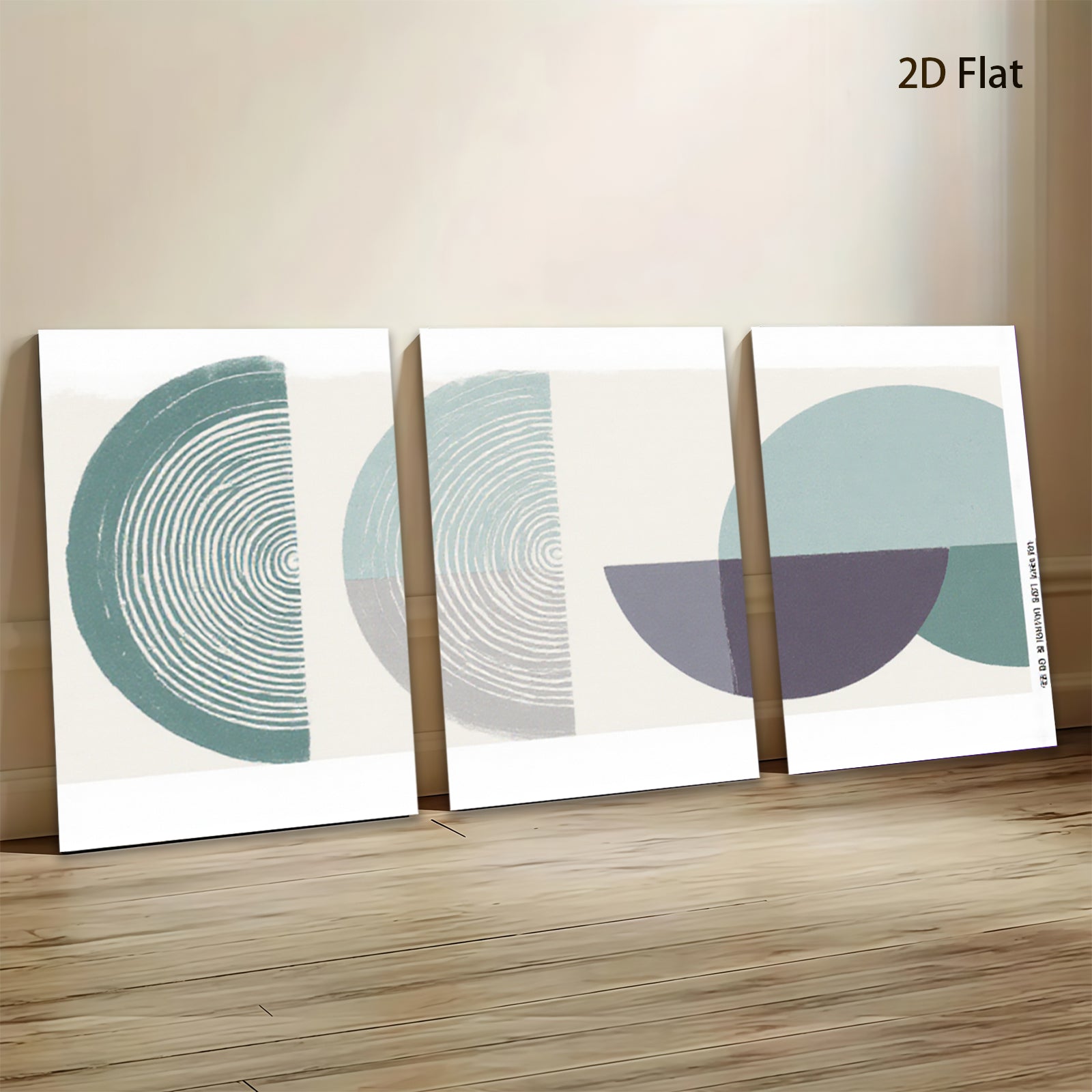 2D flat 1pc abstract geometric circles wall art modern minimalist home decor living room bedroom office gallery wrapped canvas prints farmhouse style