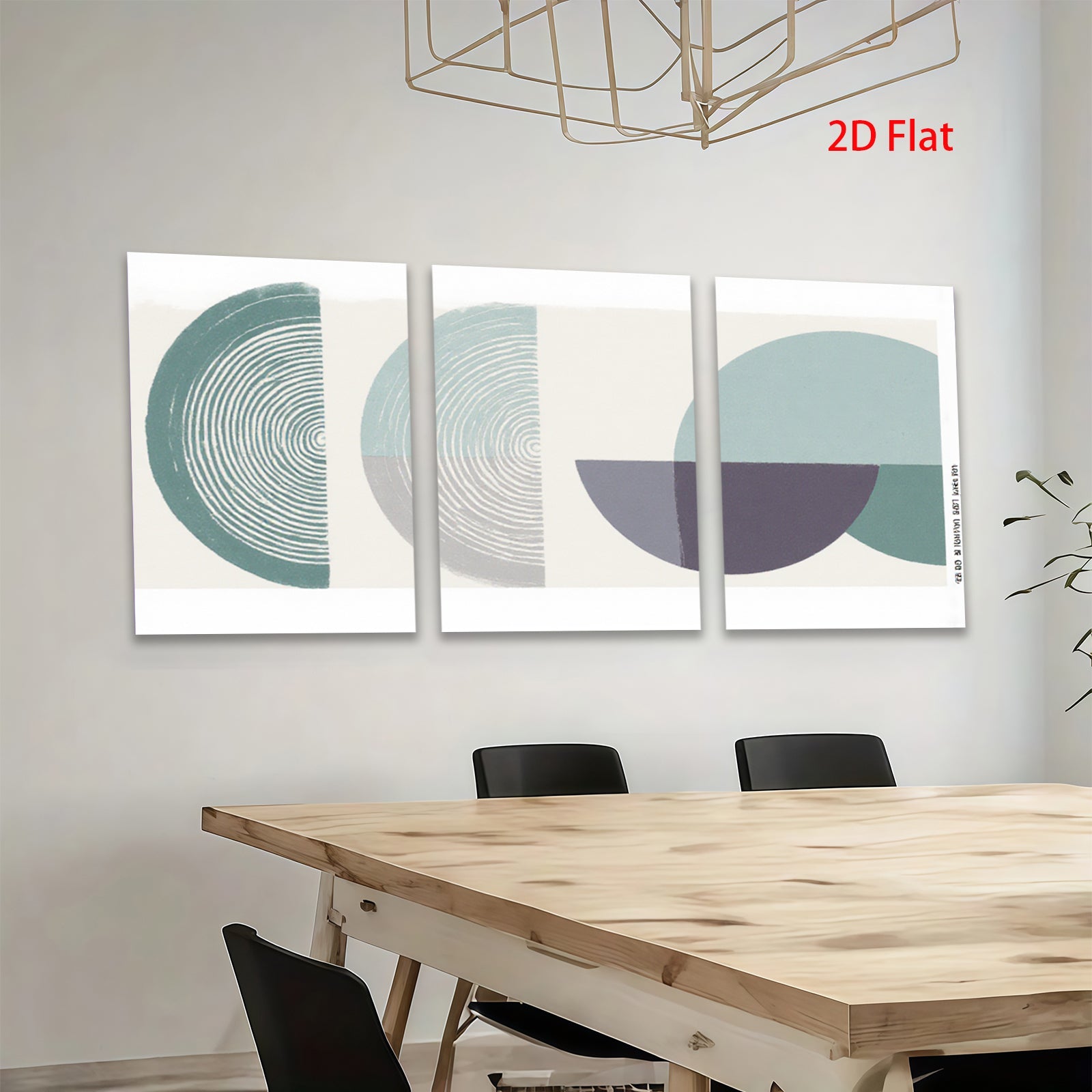 2D flat 1pc abstract geometric circles wall art modern minimalist home decor living room bedroom office gallery wrapped canvas prints farmhouse style