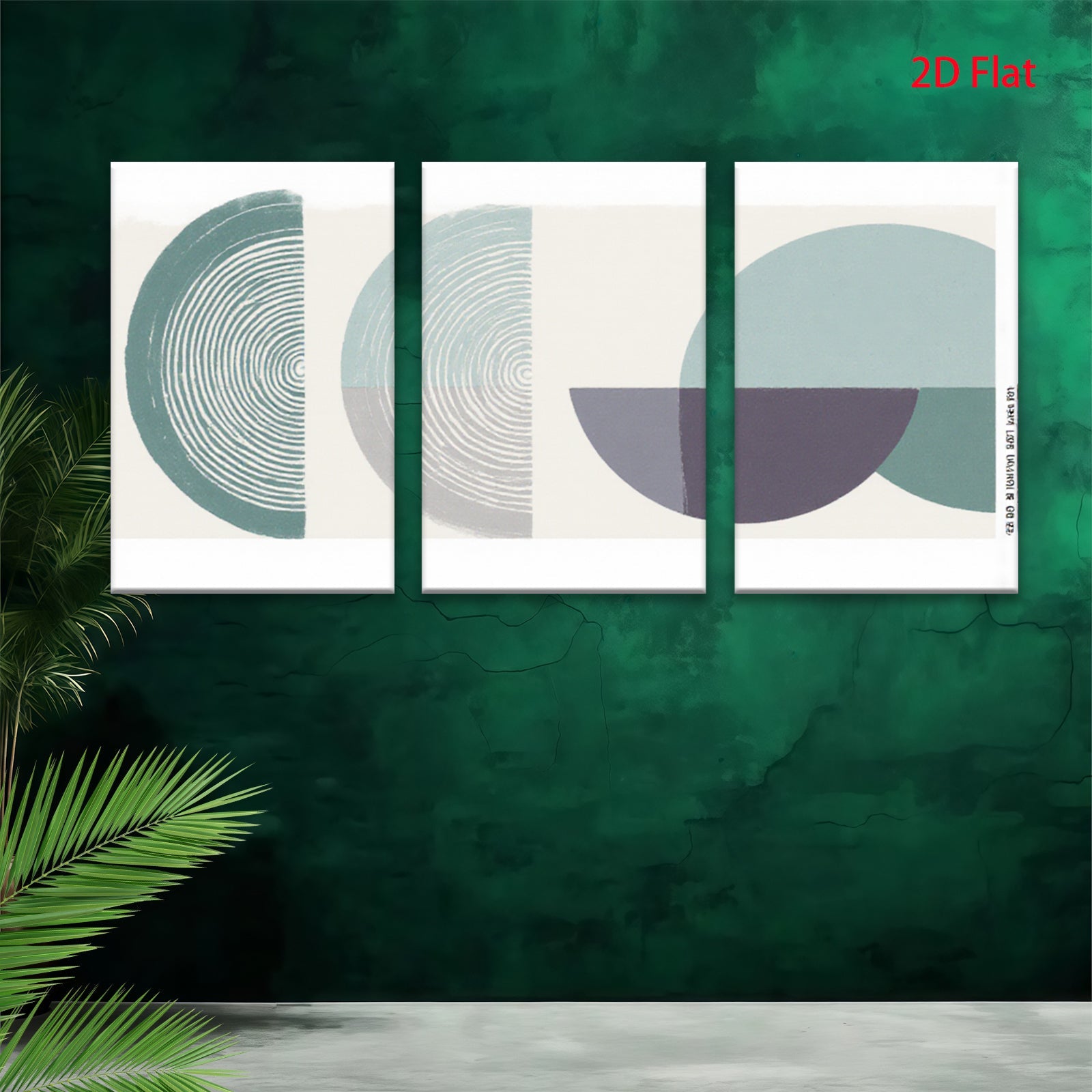 2D flat 1pc abstract geometric circles wall art modern minimalist home decor living room bedroom office gallery wrapped canvas prints farmhouse style