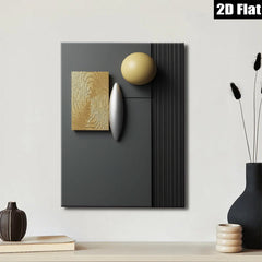 2D flat 1pc abstract geometric gold lines modern wall art for living room bedroom office gallery wrapped canvas prints farmhouse decor
