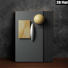 2D flat 1pc abstract geometric gold lines modern wall art for living room bedroom office gallery wrapped canvas prints farmhouse decor