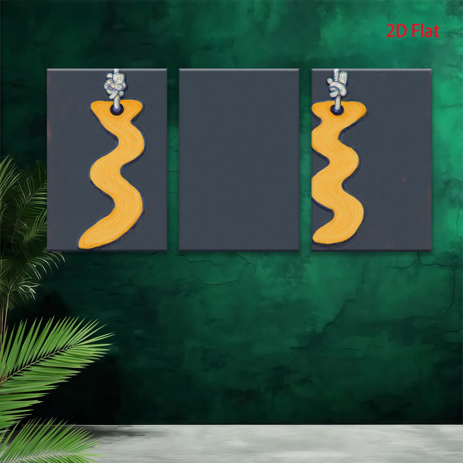2D flat 1pc abstract geometric gold wave art modern wall decor living room bedroom office gallery wrapped canvas farmhouse style