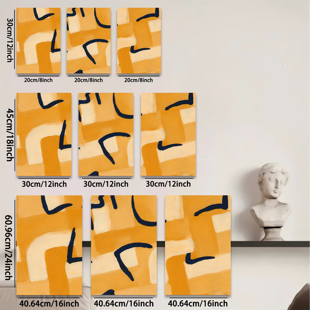 2D flat 1pc abstract geometric lines modern wall art canvas prints for living room bedroom home decor farmhouse style minimalist aesthetic