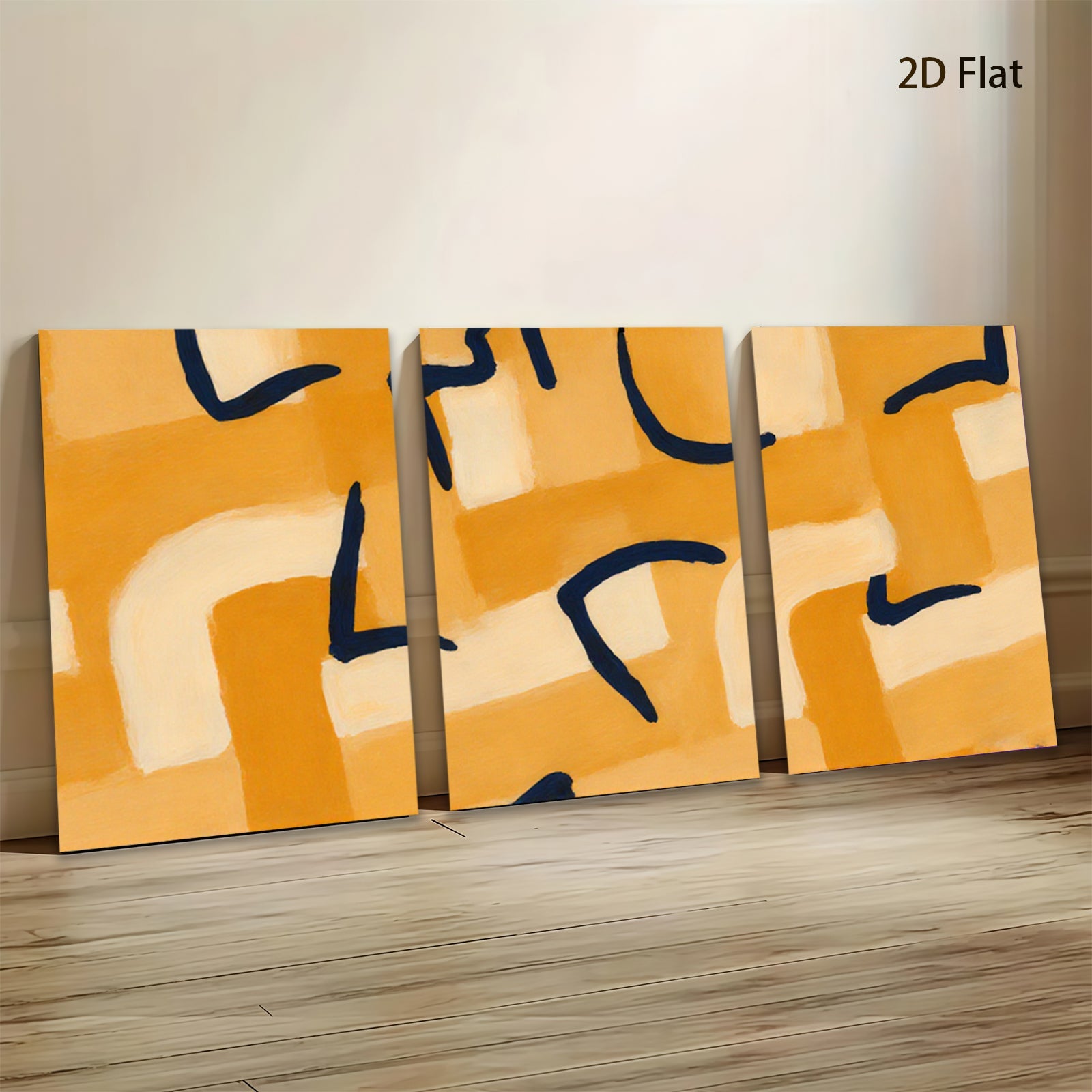 2D flat 1pc abstract geometric lines modern wall art canvas prints for living room bedroom home decor farmhouse style minimalist aesthetic