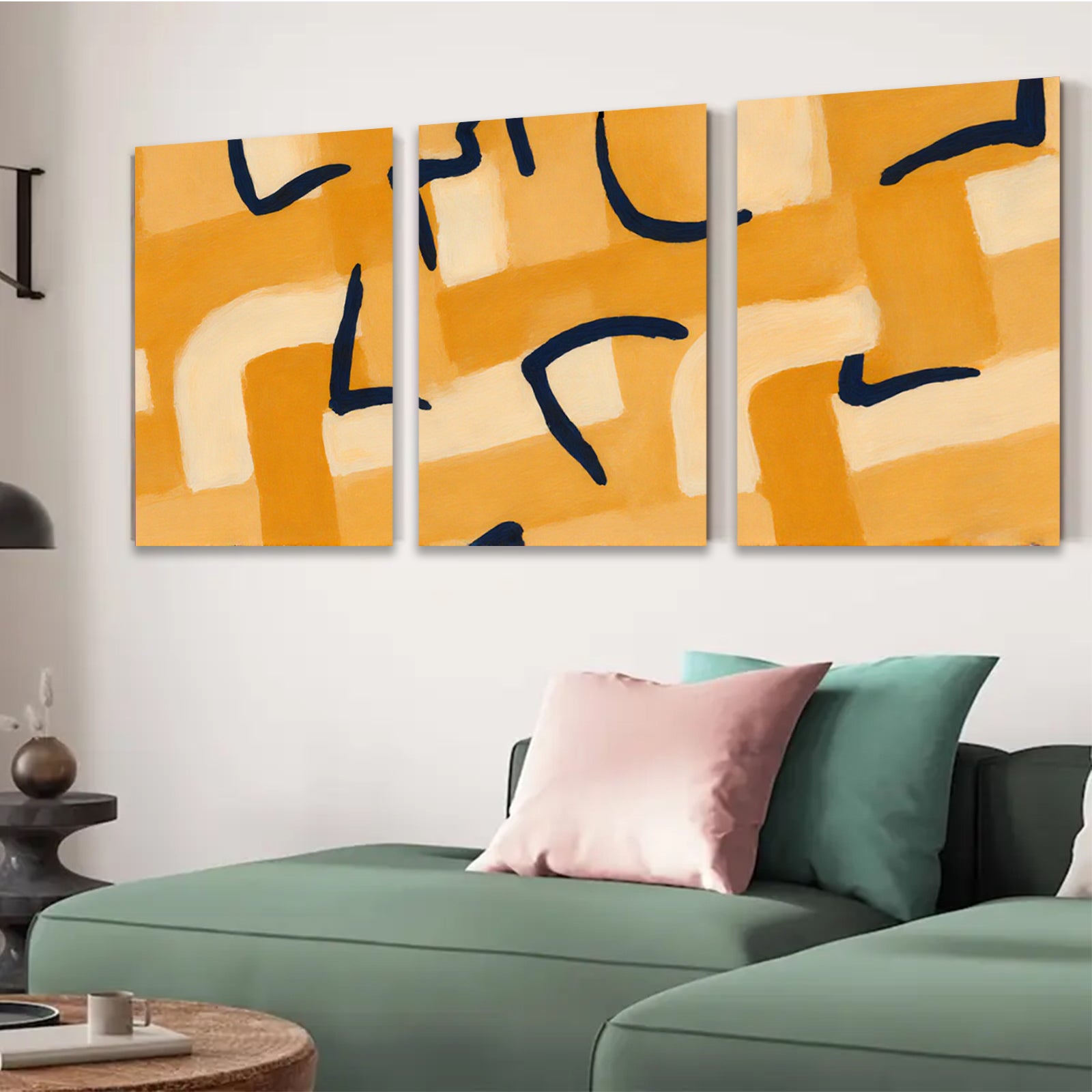 2D flat 1pc abstract geometric lines modern wall art canvas prints for living room bedroom home decor farmhouse style minimalist aesthetic