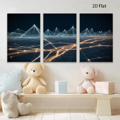 2D flat 1pc abstract geometric lines modern wall art canvas prints for living room bedroom office decor farmhouse style inspirational gallery wrapped