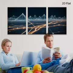 2D flat 1pc abstract geometric lines modern wall art canvas prints for living room bedroom office decor farmhouse style inspirational gallery wrapped