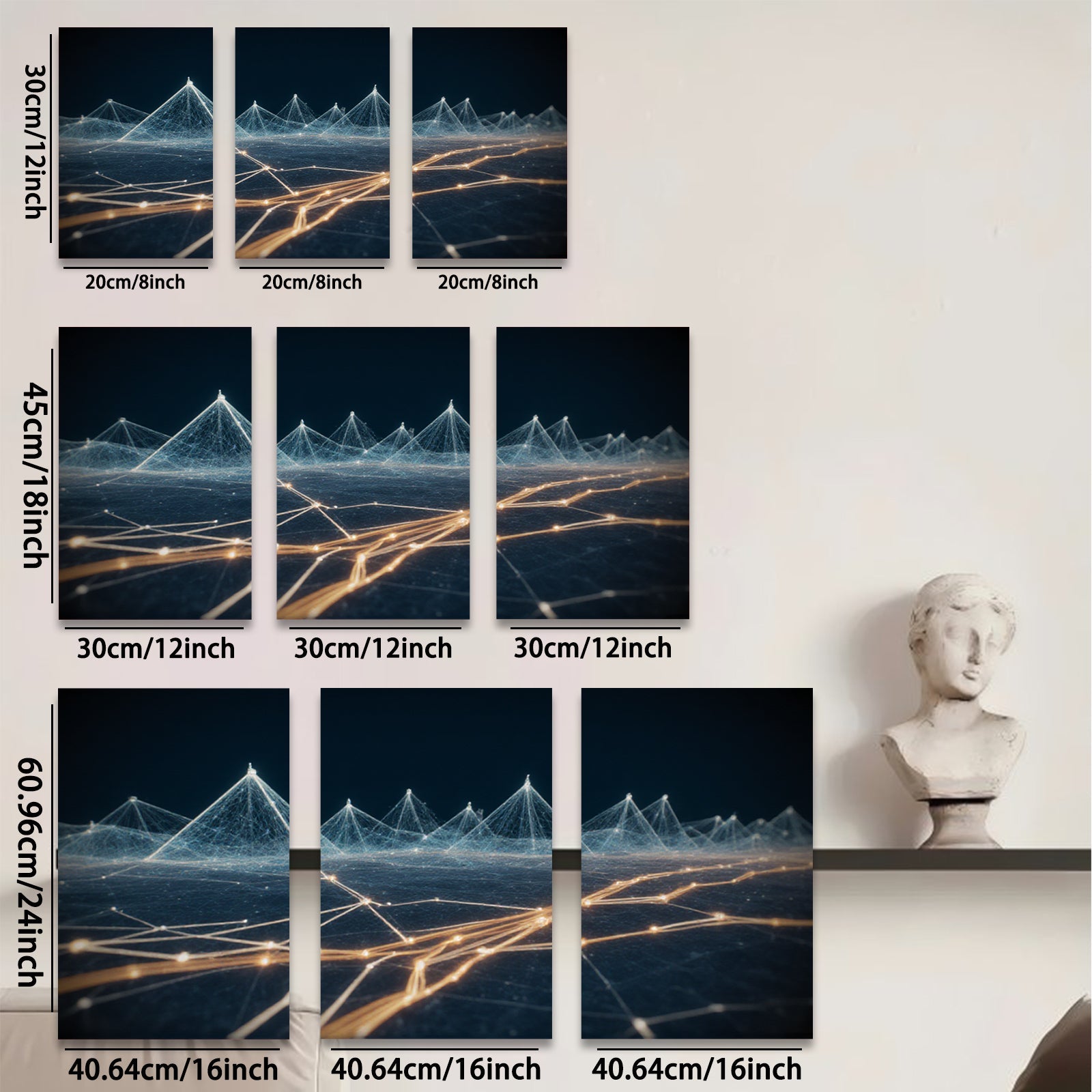 2D flat 1pc abstract geometric lines modern wall art canvas prints for living room bedroom office decor farmhouse style inspirational gallery wrapped