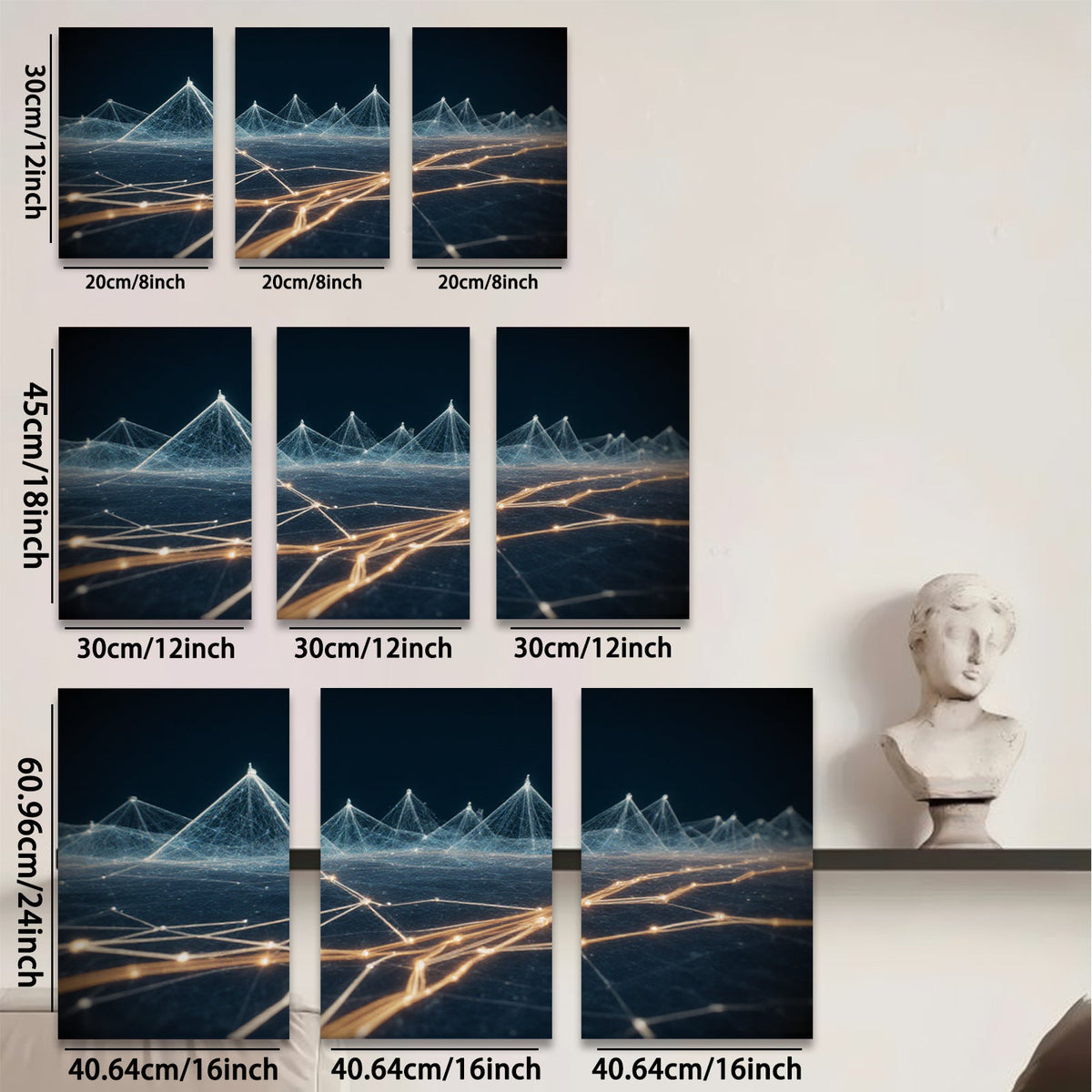 2D flat 1pc abstract geometric lines modern wall art canvas prints for living room bedroom office decor farmhouse style inspirational gallery wrapped