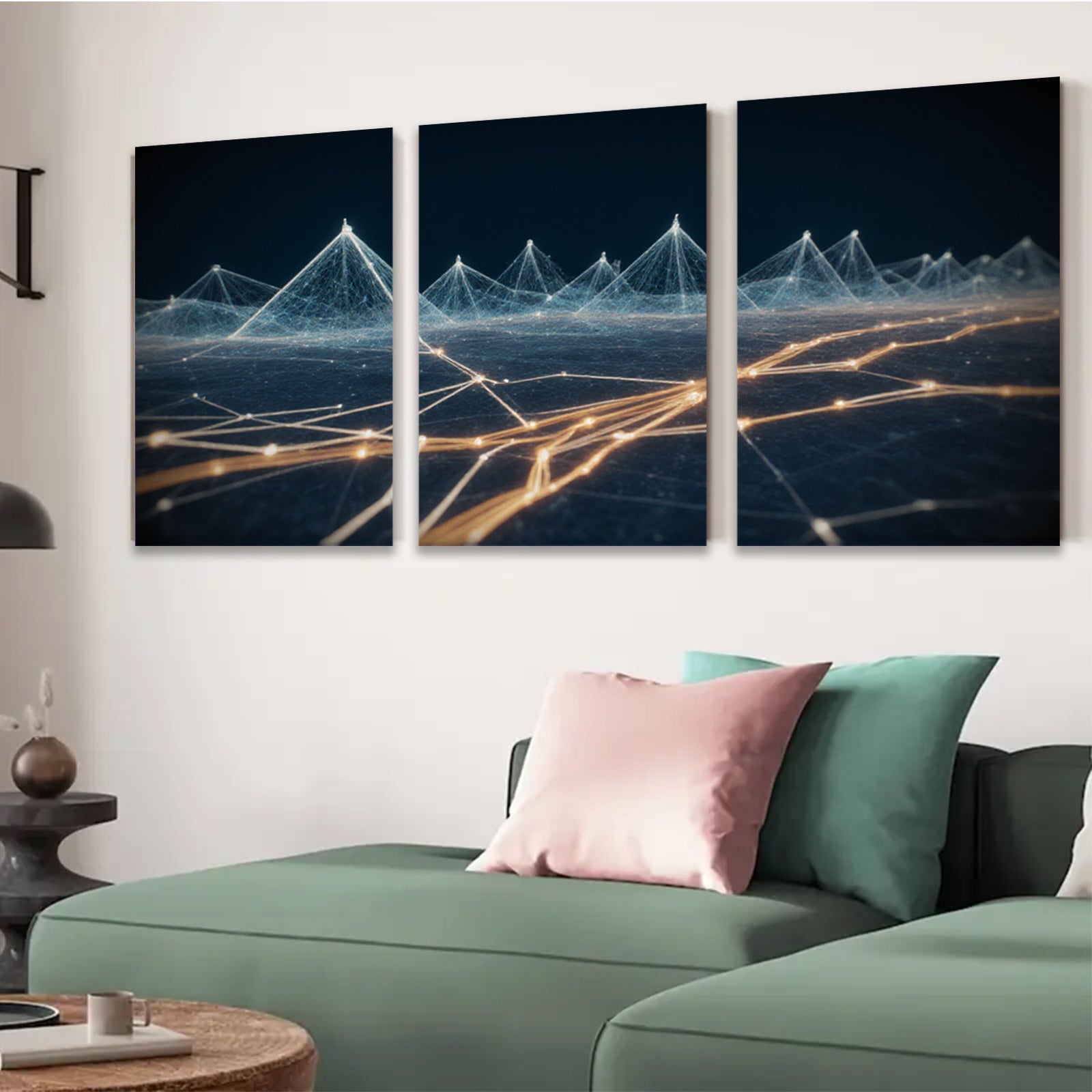 2D flat 1pc abstract geometric lines modern wall art canvas prints for living room bedroom office decor farmhouse style inspirational gallery wrapped