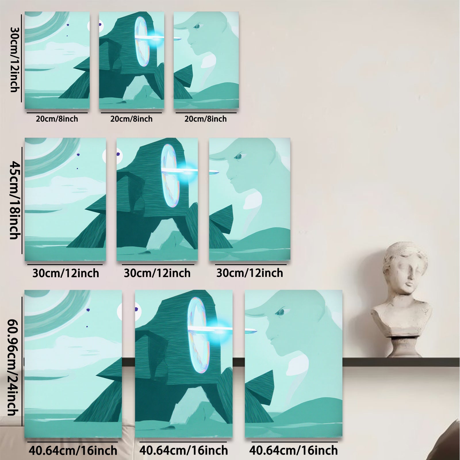 2D flat 1pc abstract geometric modern wall art canvas prints for living room bedroom home decor farmhouse style trending now