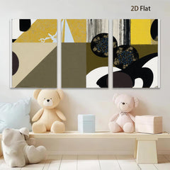 2D flat 1pc abstract geometric shapes modern wall art canvas prints for living room bedroom office decor farmhouse style gallery wrapped ready to hang