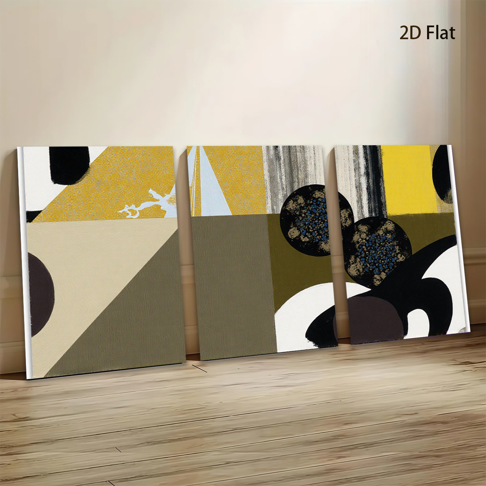 2D flat 1pc abstract geometric shapes modern wall art canvas prints for living room bedroom office decor farmhouse style gallery wrapped ready to hang