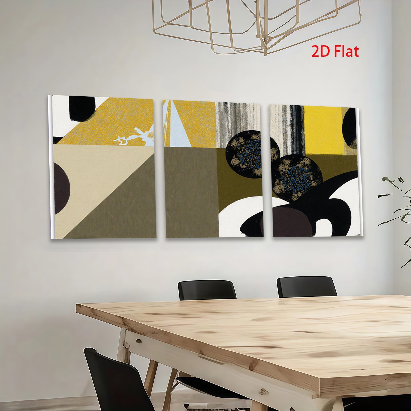 2D flat 1pc abstract geometric shapes modern wall art canvas prints for living room bedroom office decor farmhouse style gallery wrapped ready to hang